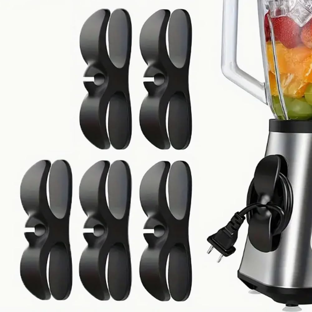 5PCS Cord Organizer Clips - Efficient Kitchen Appliance Wire Management, Secure Cable Wrapping for Air Fryers & Coffee Makers, Appliance Cord Organizer