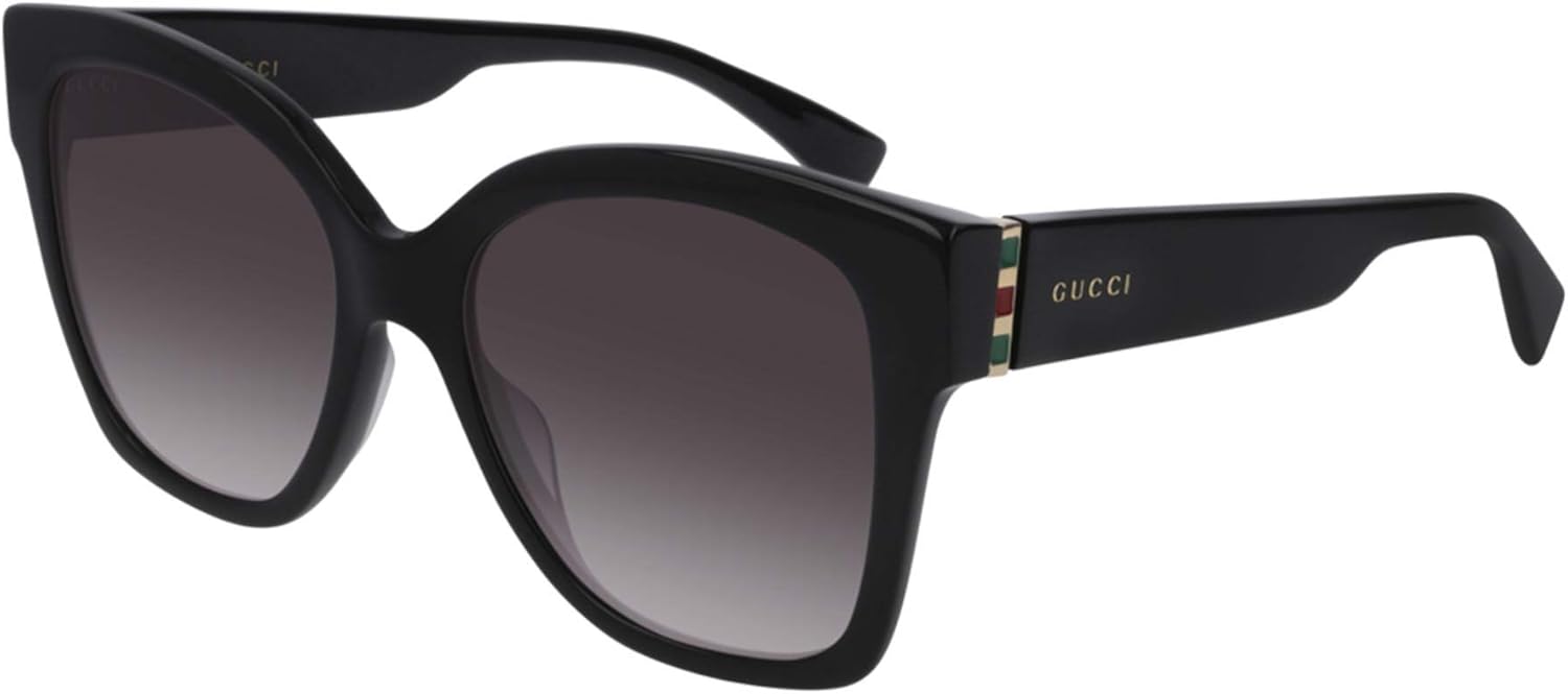 Gucci Women's Web Plaque Sunglasses, Black/Grey Gradient, One Size