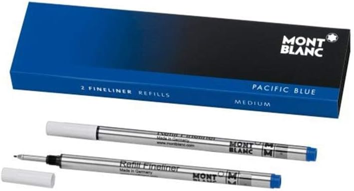 Montblanc Fineliner Refills (M) Royal Blue 124499 / Pen Refills for Fineliner and Rollerball Pens by Montblanc / 2 x Fiber Tip Pen Refill