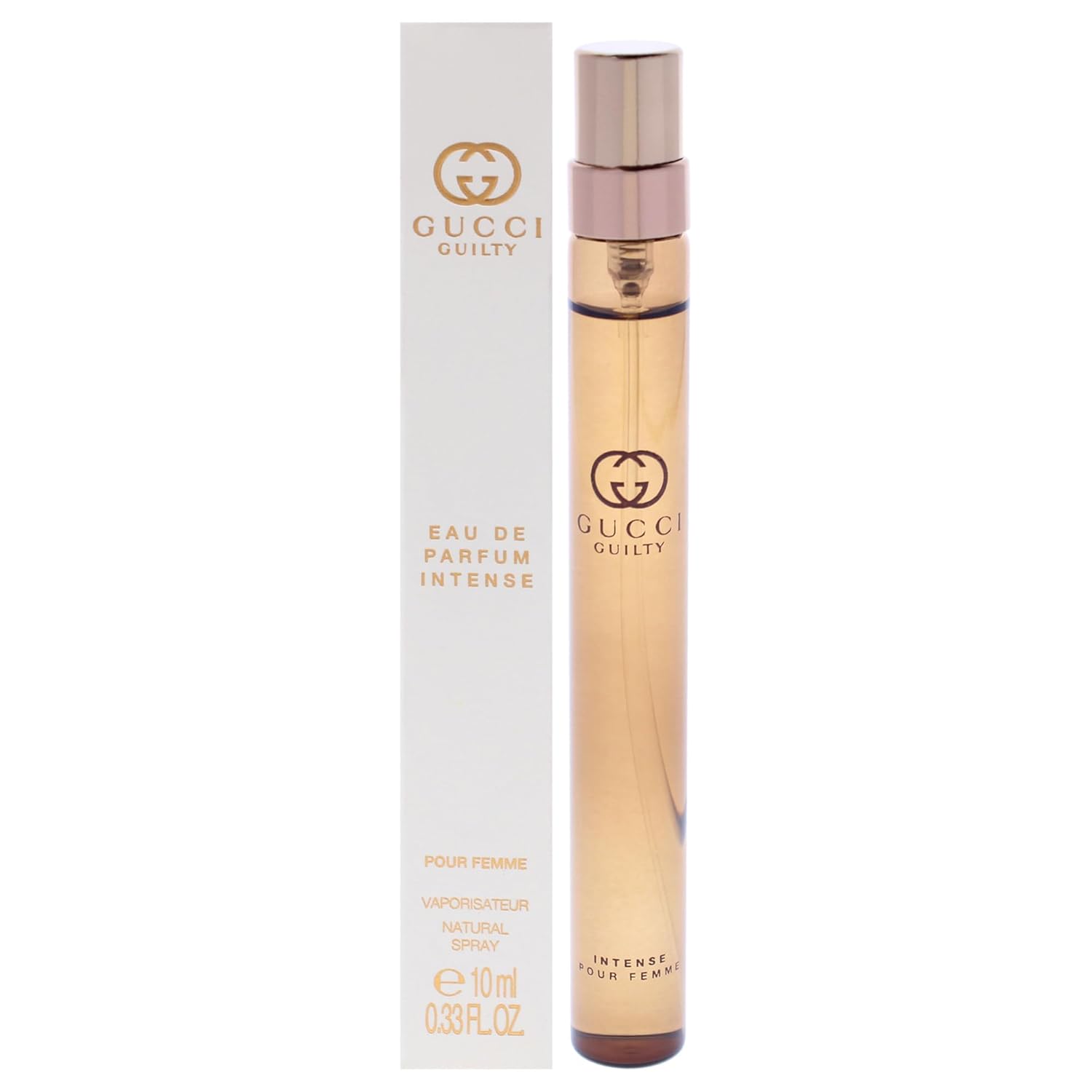 Gucci Guilty Pour Femme Intense Perfume for Women Mini EDP Travel Spray 0.33 Ounce | Perfume for Women, Mini Perfume, Designer Sampler, Travel Size, Eau de Parfum Spray, Luxury Fragrance