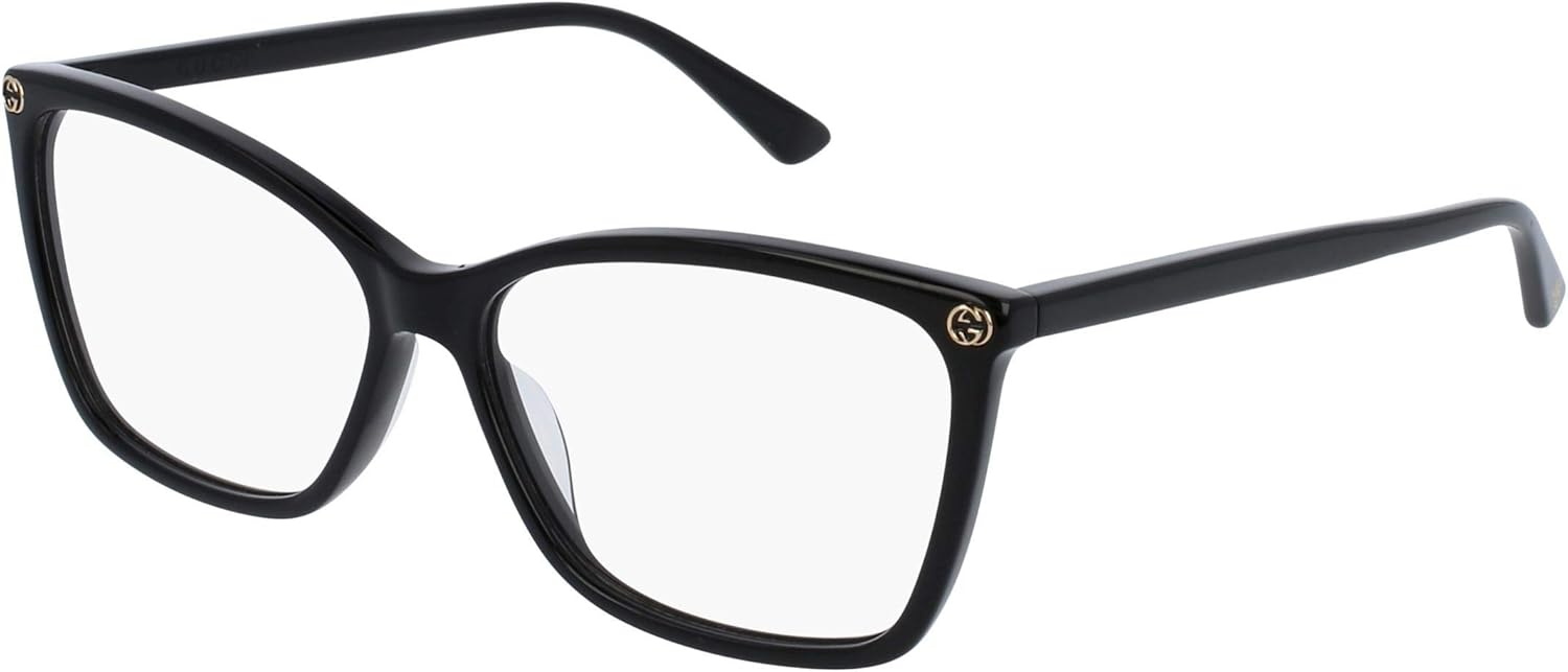 Gucci Women's Gg0025o 56Mm Optical Glasses, Black, 56-14-140