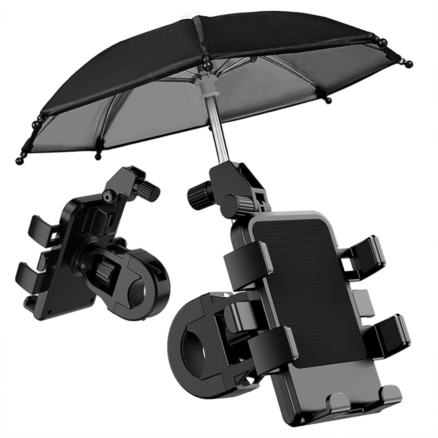 Motorcycle Phone mount Bike Handlebars Phone Holder for electric scooter | phone bike mount with umbrella sun Avoid Glare waterproof for iPhone Air 17 16 15 Pro Max Plus, More 4.7 to 6.8" Smartphones