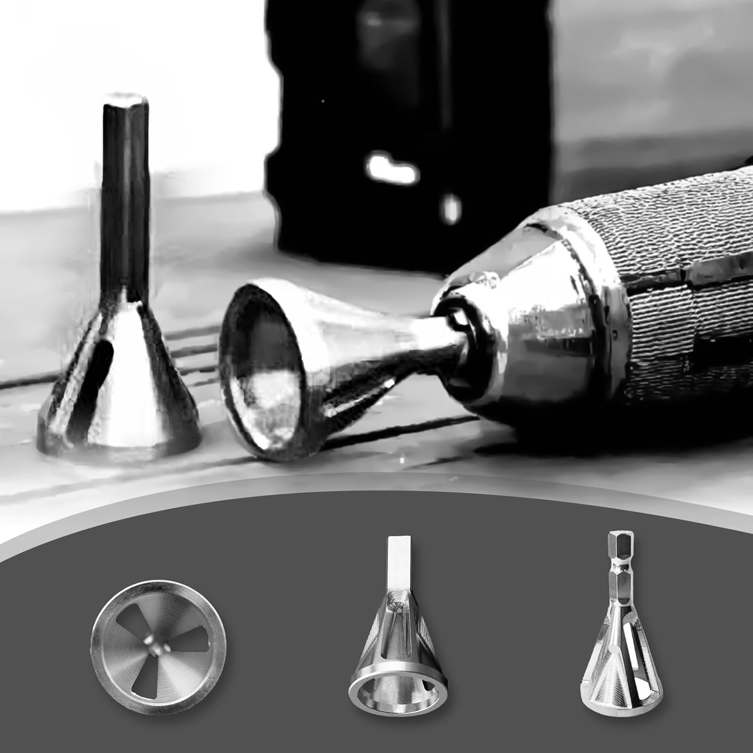 Deburring Chamfer Tool, Hexagonal Handle with 6 Slots, Burr Removal and Edge Beveling Tool for Metal, Plastic, Wood and DIY Projects
