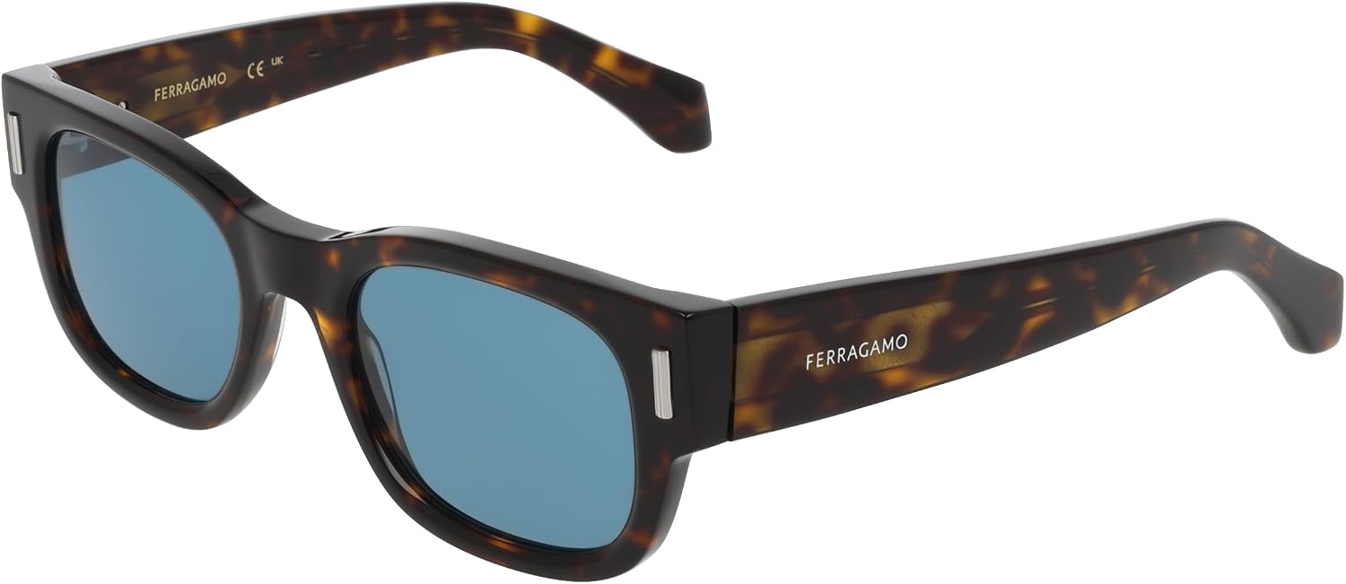 FERRAGAMO Unisex Sunglasses, Dark tortoise, 51