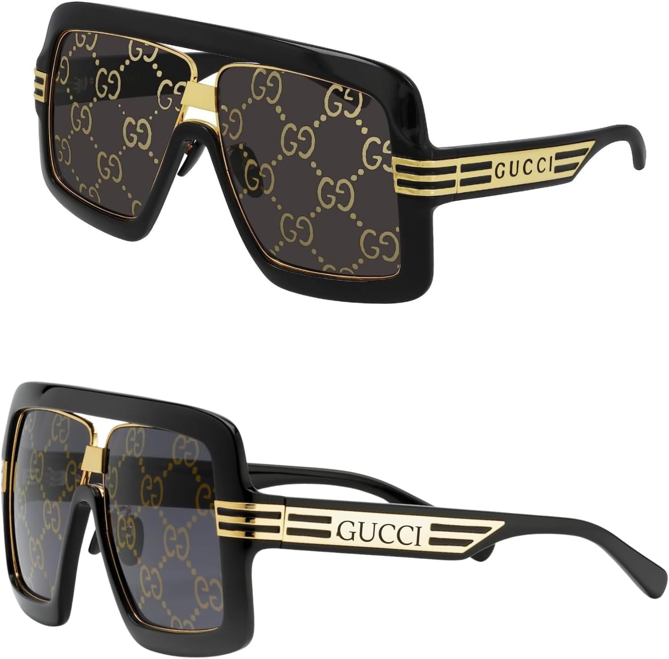 Gucci GG0900S Geometric Shape Sunglasses wih eSHADES Luxury Eyewear Kit Bundle