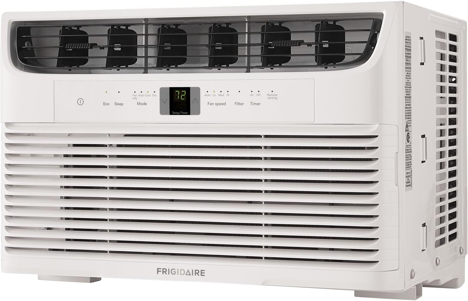 Frigidaire 6,000 BTU Window Air Conditioner and Dehumidifier 115V, White | 115V, Cools up to 250 Sq. Ft., for Apartment, Dorm Room, Small/Medium Rooms, Remote Control