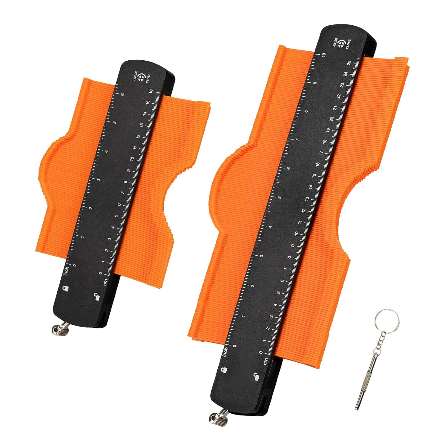 Teslong 10+6 Inch Contour Gauge with Lock, Fathers Day Dad Gifts from Daughter Son Wife, Precisely Copy Irregular Shape Contour Gauge Tool with Scale, Home Improvement Measuring Woodworking Tools
