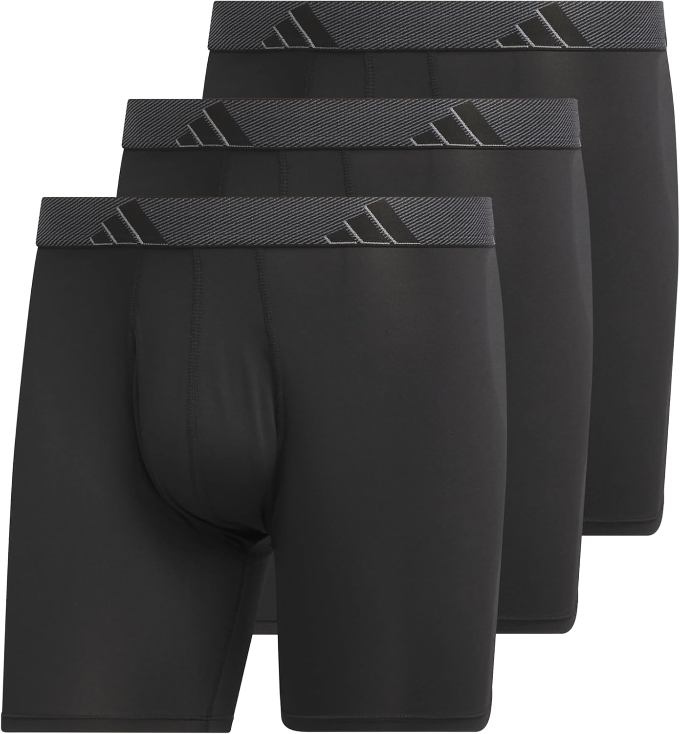 adidas Men's Microfiber Boxer Briefs Underwear (Multipack) Athletic Stretch-Fit