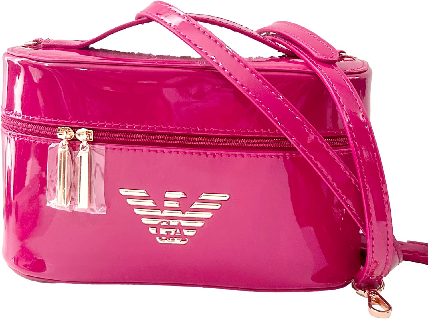 GIORGIO ARMANI PINK POWER OF YOU JELLY VANITY Cosmetic Pouch Makeup Crossbody Plastic Bag Fragrance Bag (8L X 5.5H X 3.5W) - 4992