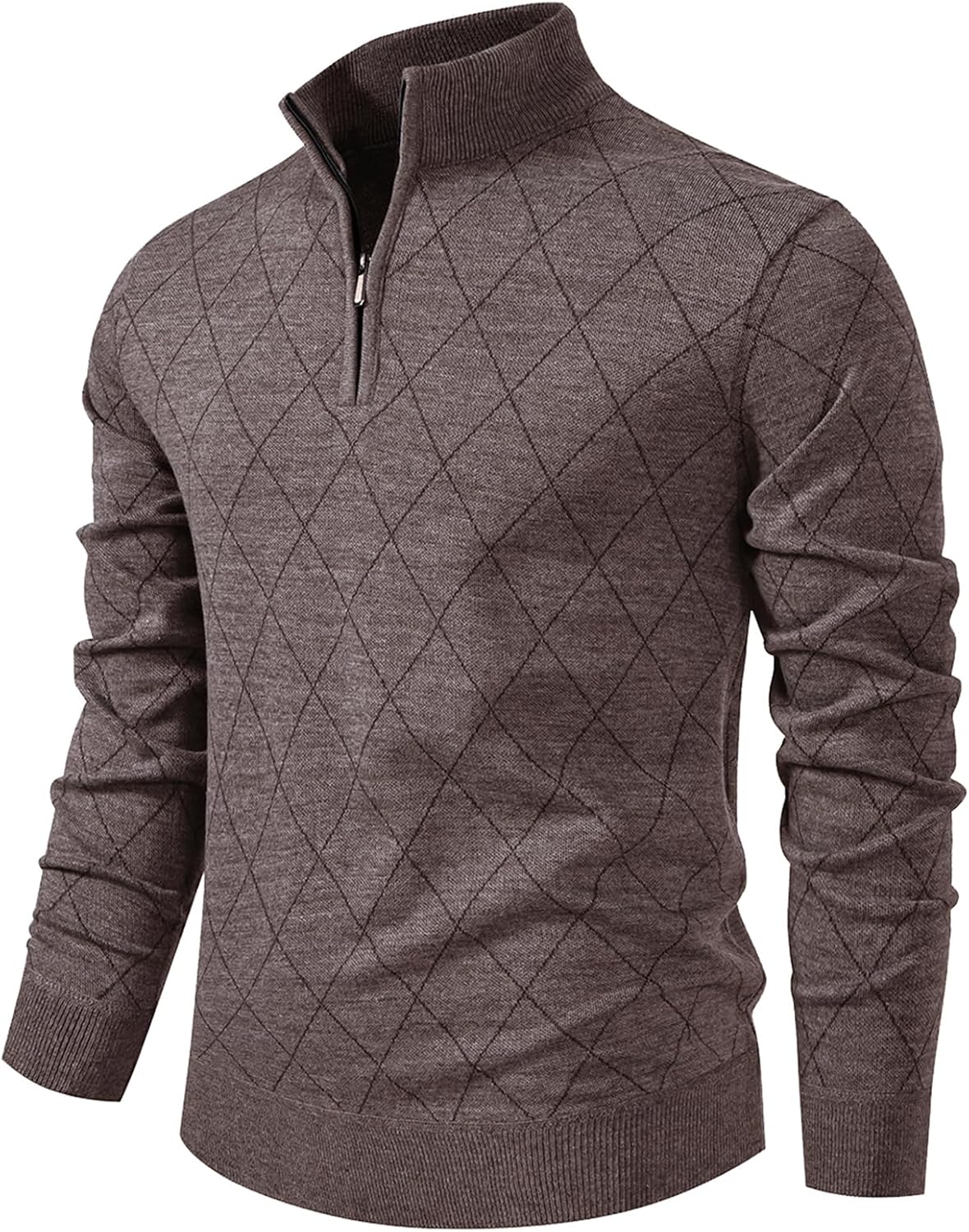 Mylldey 1/4 Zip Pullover Mens Sweaters Lightweight Pullover Soft Men's Knit Long Sleeve Sweater