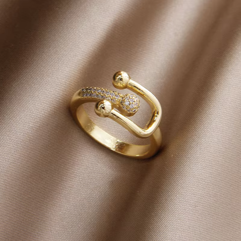 New Sight Crystal Letter U Adjustable Rings for Women Fashion Brand Jewelry Zircon Wedding Rings Party Accessories Gifts - AliExpress 36