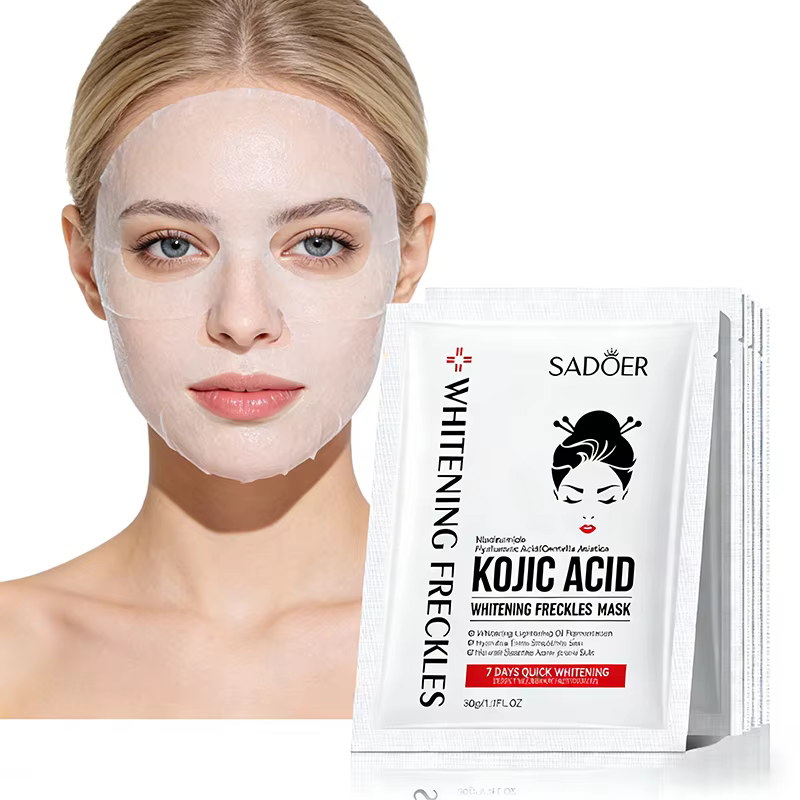 5pcs SADOER Kojic Acid Face Mask Moisturizing Brightening Hydrating Facial Masks Face Sheet Masks Beauty Face Skin Care Products - AliExpress 66