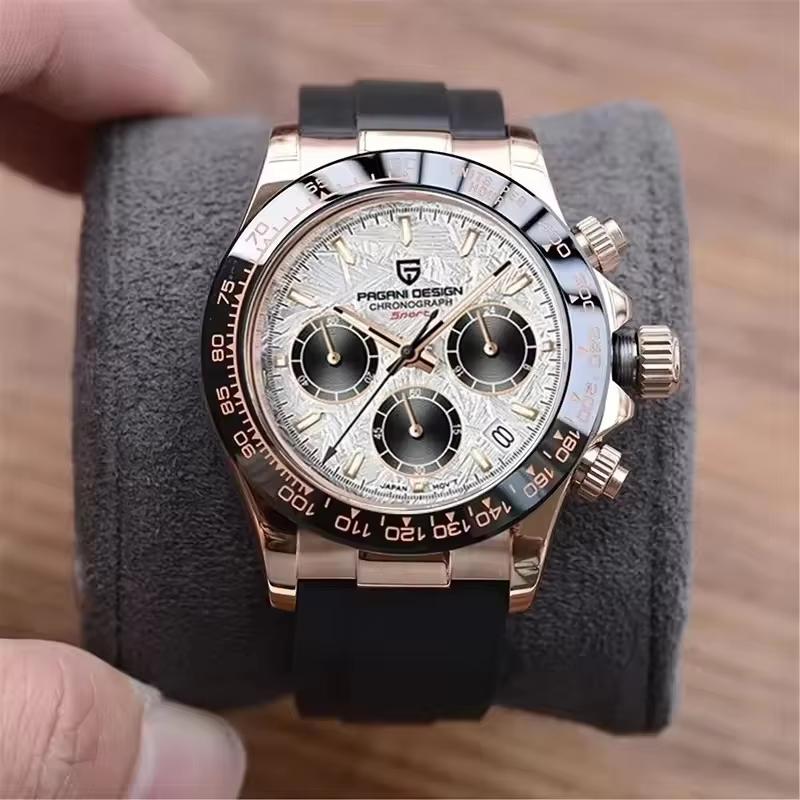 40mm New V2 PAGANI DESIGN Classic fashion Men Quartz Watches Sapphire Retro Chronograph Stainless Steel Waterproof Watch for Men
