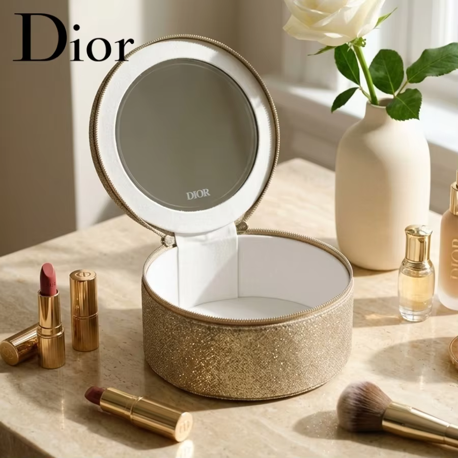 Christian Dior Dior’s Bag Women Round Cake Shaped Makeup Bag Multi-purpose Portable Lunch Box Storage Pouch Delicate All-season - AliExpress 66