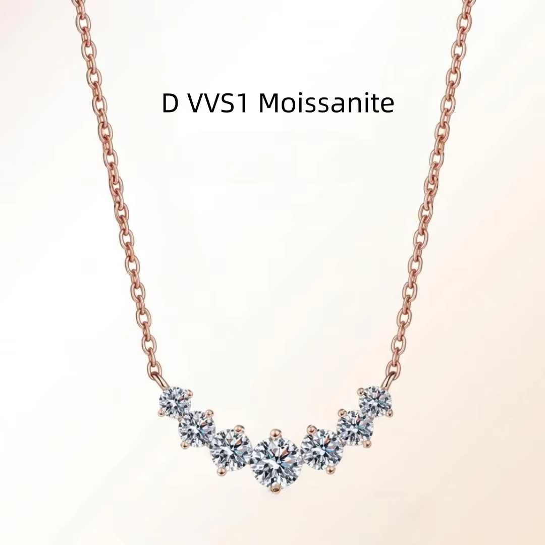 New D VVS1 Moissanite 925 Sterling Silver Necklace Pendant Classics for Women Exquisite Wedding Jewelry Accessories Gifts - AliExpress 36