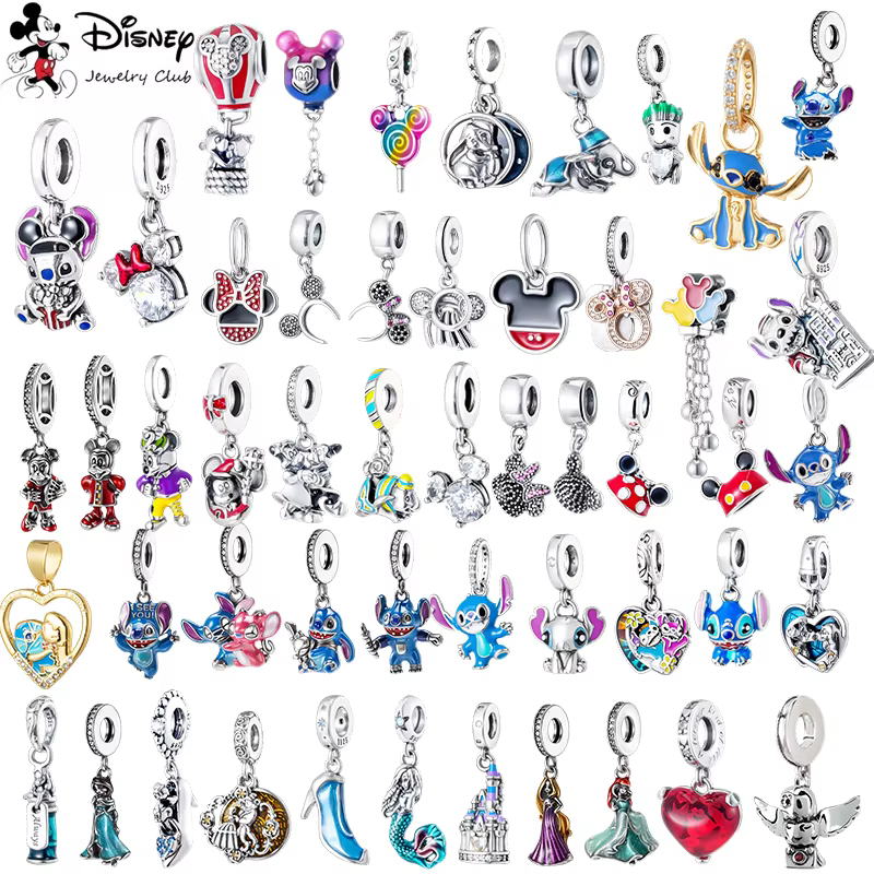 Disney Mickey Mouse Sparkling Head 925 Silver Plated Pendant Fit Original Bracelet Classic Cartoon Jewelry Gift For Girl/Boy. - AliExpress 36