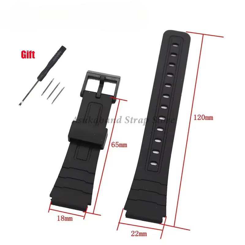 12/14/16/18/20/22mm Silicone Rubber Strap for Casio W800H A158/168 AE1200/1300 F91W F84 Watchband Men Women Bracelet Accessories - AliExpress 1511