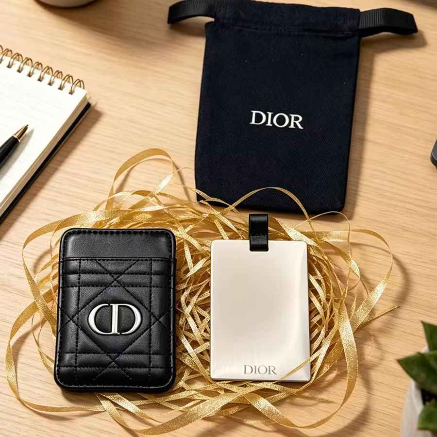 Dior Dior’s Bag Multi-functional Portable Double Sided Touch Up Mirror Integrated Card Holder Compact Pocket Makeup Mi - AliExpress 66