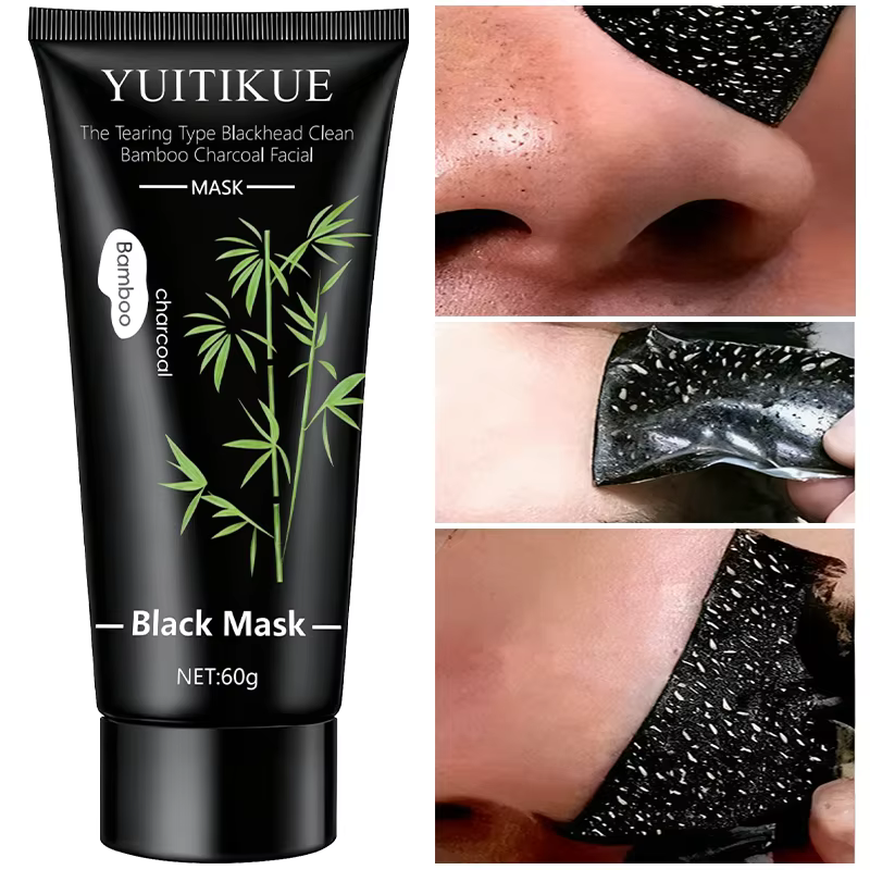 YUITIKUE Bamboo Charcoal Black Mask 60g - Tearing Type Deep Cleanse, Blackhead Removal for Clear Skin - AliExpress 66